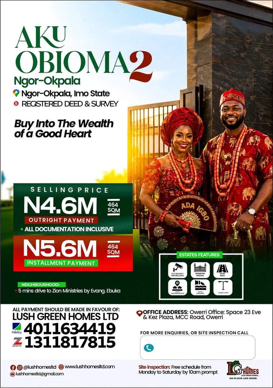 Aku Obioma Ngor Okpala property flyer